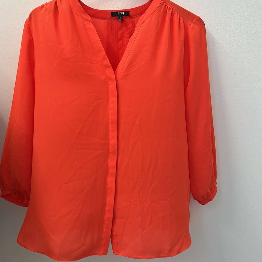 NYDJ pin tuck blouse, size M, like new!